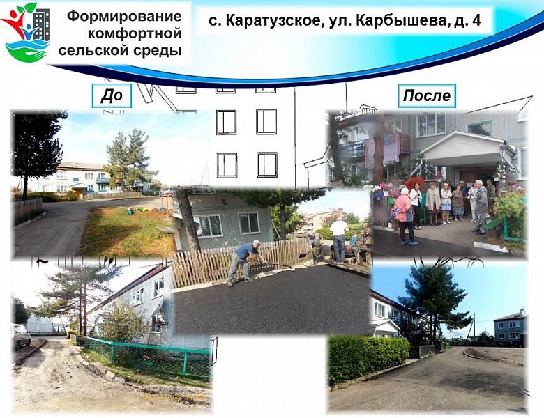 Фотоотчет о ходе реализации программы "Формирование комфортной городской (сельской) среды" за 2019